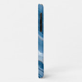 Modern Stone Dusty Blue Marble Case-Mate iPhoneケース (裏面/左)