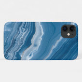 Modern Stone Dusty Blue Marble Case-Mate iPhoneケース (裏面(横))