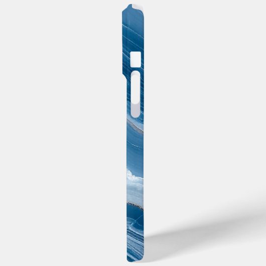 Modern Stone Dusty Blue Marble Case-Mate iPhoneケース (裏面 / 左)