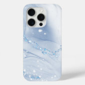 Modern Stone Dusty Blue Marble Case-Mate iPhoneケース (裏面)