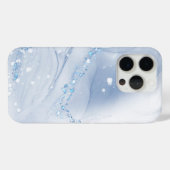 Modern Stone Dusty Blue Marble Case-Mate iPhoneケース (裏面 (横))