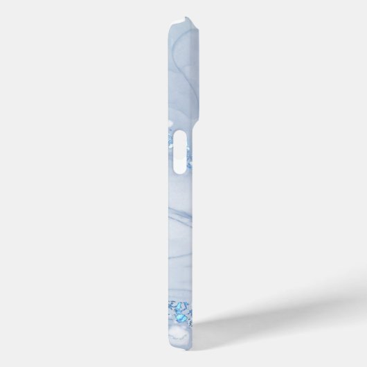 Modern Stone Dusty Blue Marble Case-Mate iPhoneケース (裏面 / 右)