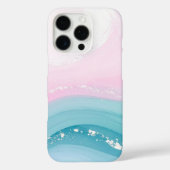 Modern Stone Dusty Blue Marble Case-Mate iPhoneケース (裏面)