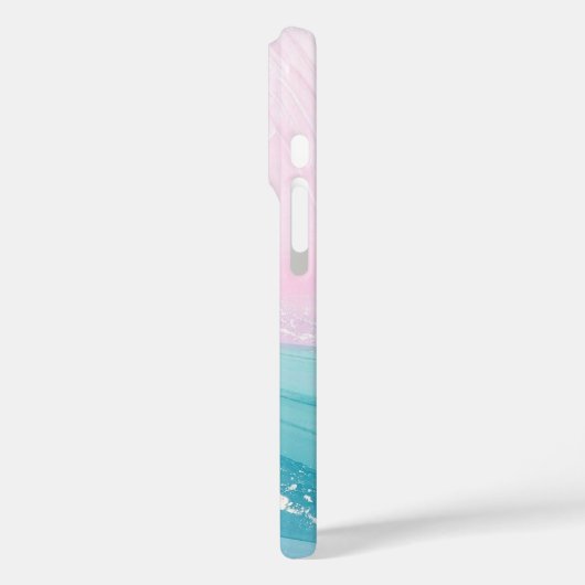 Modern Stone Dusty Blue Marble Case-Mate iPhoneケース (裏面 / 左)