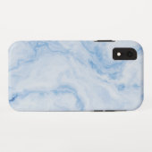 Modern Stone Dusty Blue Marble Case-Mate iPhoneケース (裏面(横))