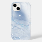 Modern Stone Dusty Blue Marble Case-Mate iPhoneケース (裏面)