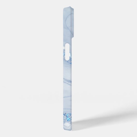 Modern Stone Dusty Blue Marble Case-Mate iPhoneケース (裏面 / 右)