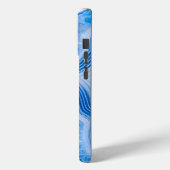 Modern Stone Dusty Blue Marble Case-Mate iPhoneケース (裏面 / 左)