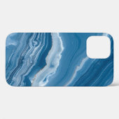 Modern Stone Dusty Blue Marble Case-Mate iPhoneケース (裏面 (横))