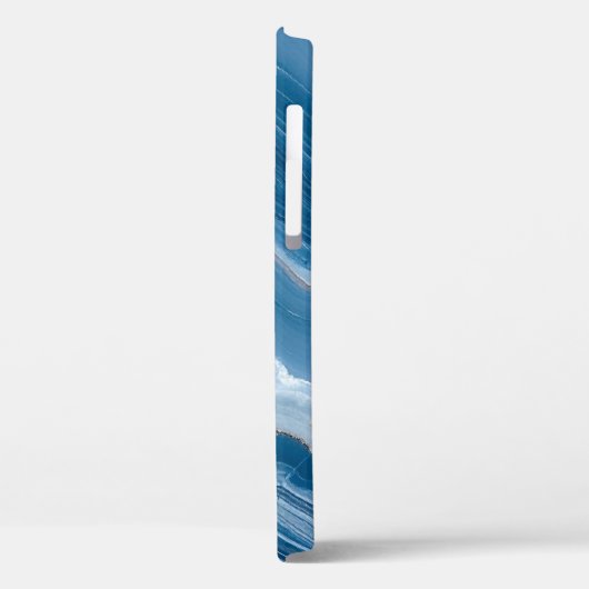 Modern Stone Dusty Blue Marble Case-Mate iPhoneケース (裏面 / 左)