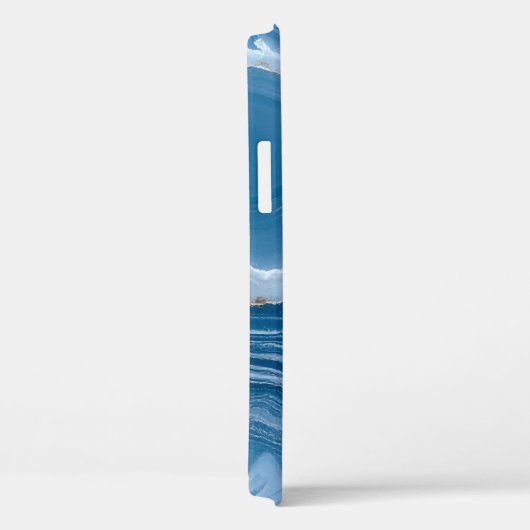 Modern Stone Dusty Blue Marble Case-Mate iPhoneケース (裏面 / 右)