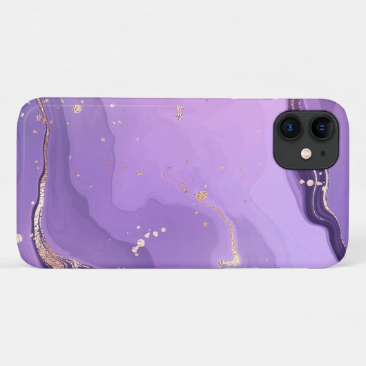 Modern Stone Dusty Blue Marble Case-Mate iPhoneケース (裏面(横))