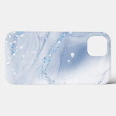 Modern Stone Dusty Blue Marble Case-Mate iPhoneケース (裏面 (横))