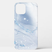 Modern Stone Dusty Blue Marble Case-Mate iPhoneケース (裏面)
