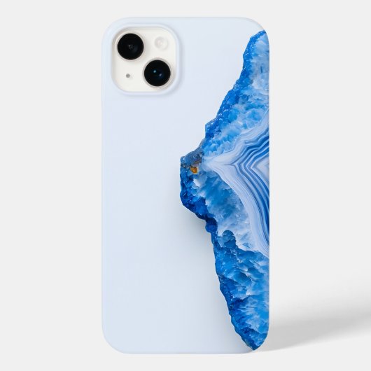 Modern Stone Dusty Blue Marble Case-Mate iPhoneケース (裏面)