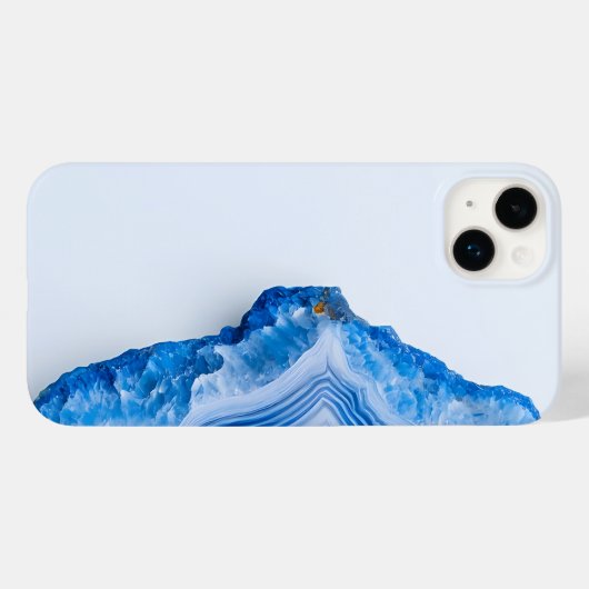 Modern Stone Dusty Blue Marble Case-Mate iPhoneケース (裏面 (横))
