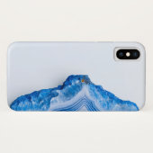 Modern Stone Dusty Blue Marble Case-Mate iPhoneケース (裏面(横))