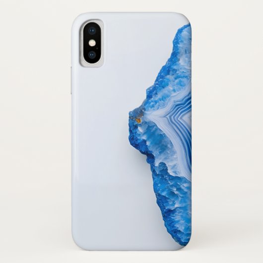 Modern Stone Dusty Blue Marble Case-Mate iPhoneケース (裏面)