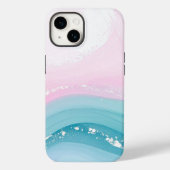 Modern Stone Dusty Blue Marble Case-Mate iPhoneケース (裏面)