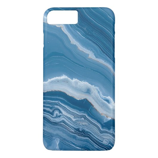 Modern Stone Dusty Blue Marble Case-Mate iPhoneケース (裏面)