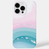 Modern Stone Dusty Blue Marble Case-Mate iPhoneケース (裏面)