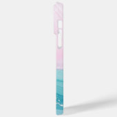 Modern Stone Dusty Blue Marble Case-Mate iPhoneケース (裏面 / 左)