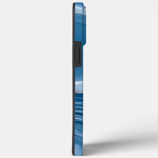 Modern Stone Dusty Blue Marble Case-Mate iPhoneケース (裏面 / 右)