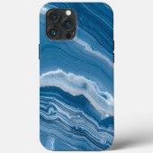 Modern Stone Dusty Blue Marble Case-Mate iPhoneケース (裏面)
