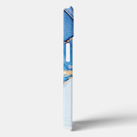 Modern Stone Dusty Blue Marble Case-Mate iPhoneケース (裏面 / 右)