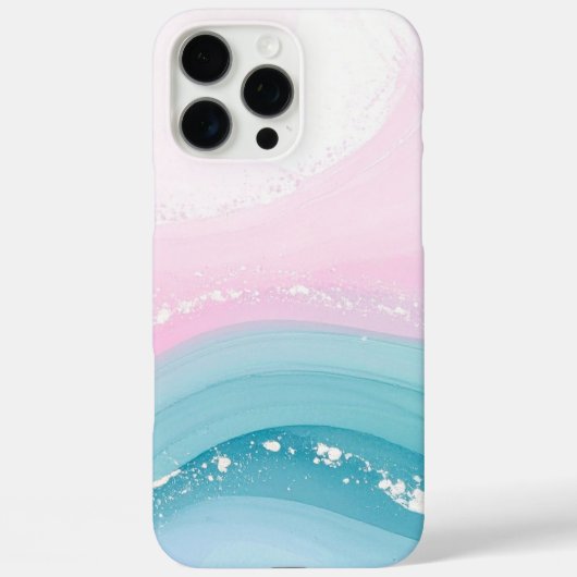 Modern Stone Dusty Blue Marble Case-Mate iPhoneケース (裏面)