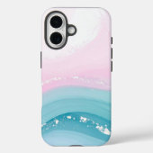 Modern Stone Dusty Blue Marble Case-Mate iPhoneケース (裏面)