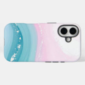 Modern Stone Dusty Blue Marble Case-Mate iPhoneケース (裏面 (横))