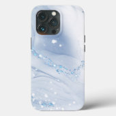 Modern Stone Dusty Blue Marble Case-Mate iPhoneケース (裏面)