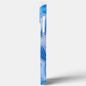 Modern Stone Dusty Blue Marble Case-Mate iPhoneケース (裏面 / 左)