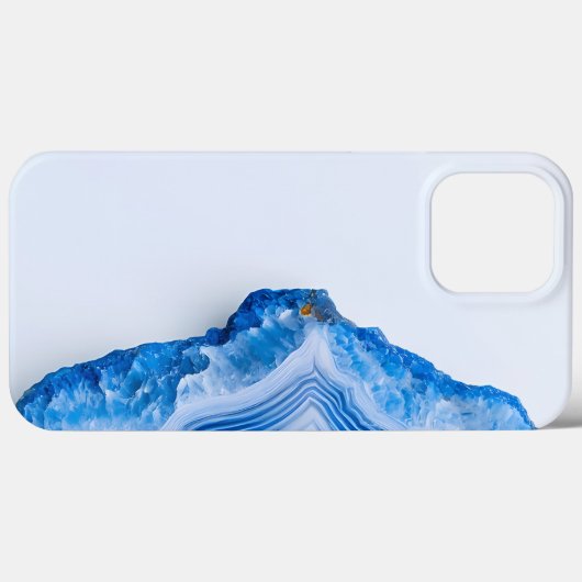 Modern Stone Dusty Blue Marble Case-Mate iPhoneケース (裏面 (横))