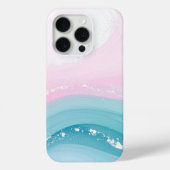 Modern Stone Dusty Blue Marble Case-Mate iPhoneケース (裏面)