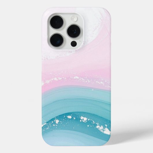 Modern Stone Dusty Blue Marble Case-Mate iPhoneケース (裏面)