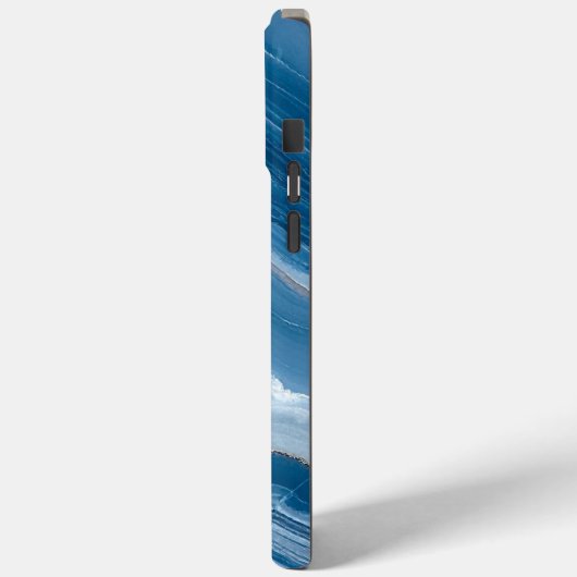 Modern Stone Dusty Blue Marble Case-Mate iPhoneケース (裏面 / 左)