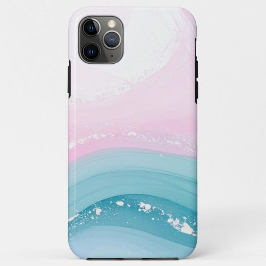 Modern Stone Dusty Blue Marble Case-Mate iPhoneケース (裏面)