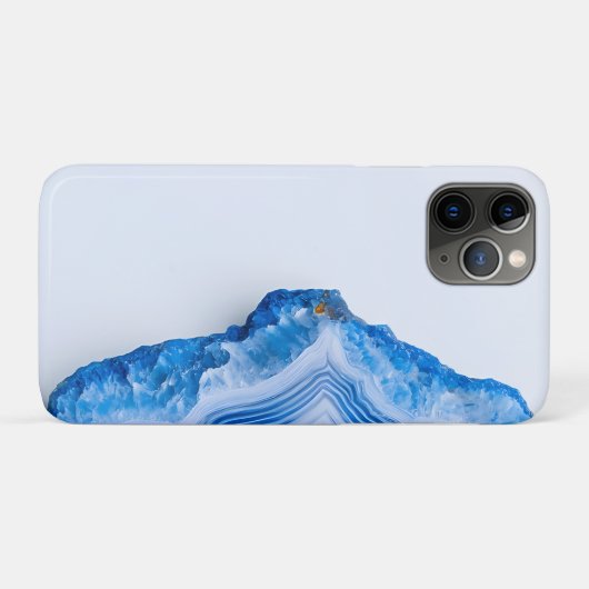 Modern Stone Dusty Blue Marble Case-Mate iPhoneケース (裏面(横))