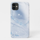 Modern Stone Dusty Blue Marble Case-Mate iPhoneケース (裏面)