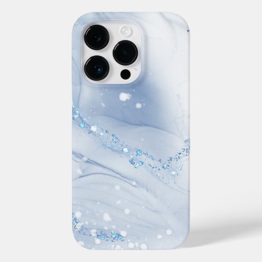 Modern Stone Dusty Blue Marble Case-Mate iPhoneケース (裏面)