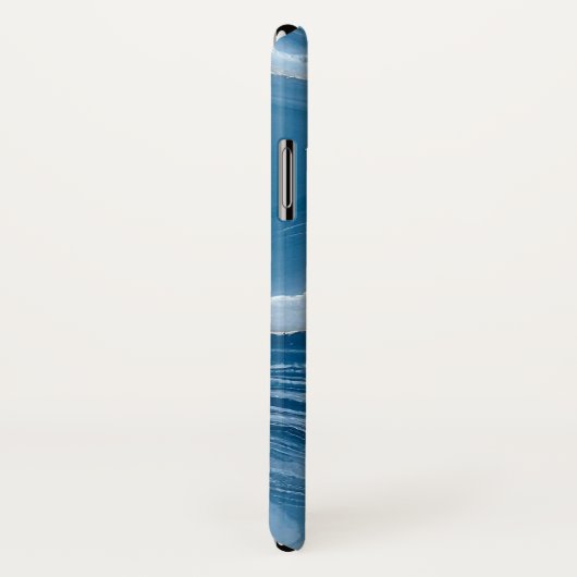 Modern Stone Dusty Blue Marble Case-Mate iPhoneケース (裏面/右)