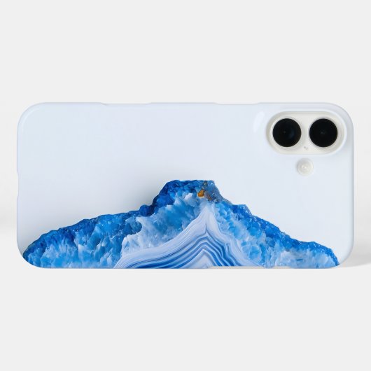 Modern Stone Dusty Blue Marble Case-Mate iPhoneケース (裏面 (横))