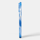 Modern Stone Dusty Blue Marble Case-Mate iPhoneケース (裏面 / 左)