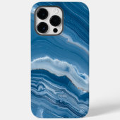 Modern Stone Dusty Blue Marble Case-Mate iPhoneケース (裏面)