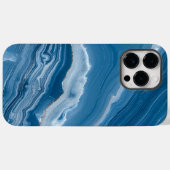 Modern Stone Dusty Blue Marble Case-Mate iPhoneケース (裏面 (横))