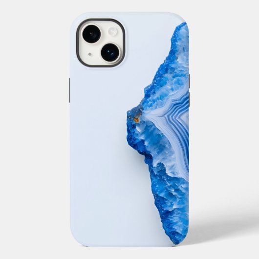 Modern Stone Dusty Blue Marble Case-Mate iPhoneケース (裏面)