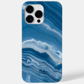 Modern Stone Dusty Blue Marble Case-Mate iPhoneケース (裏面)