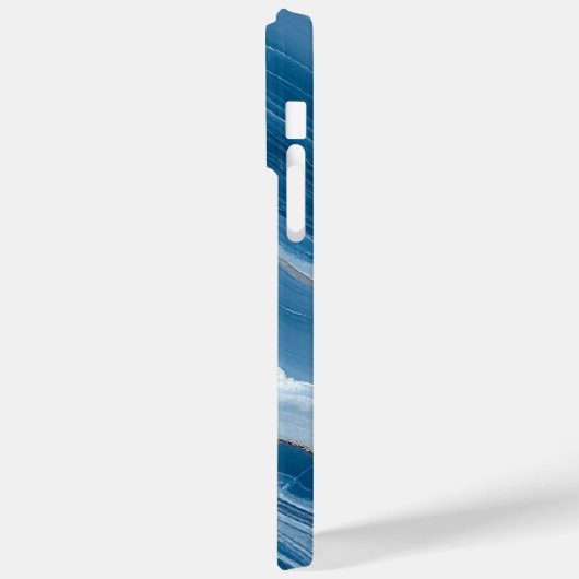 Modern Stone Dusty Blue Marble Case-Mate iPhoneケース (裏面 / 左)